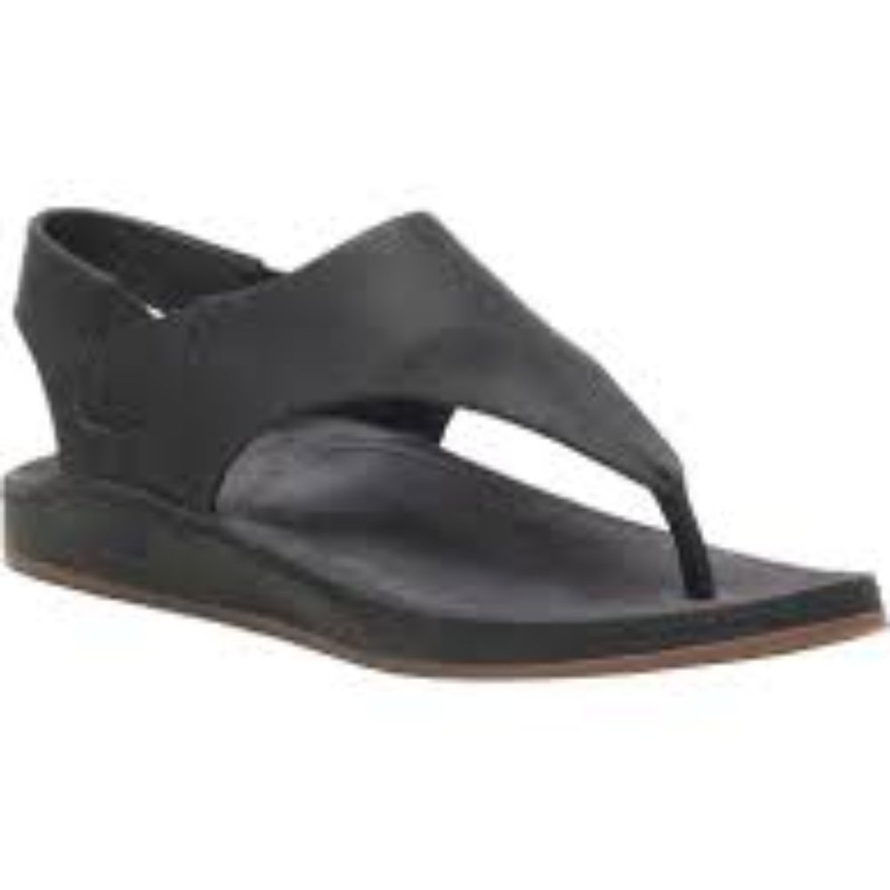 Chaco Wayfarer Post Leather Sandal Black size 10